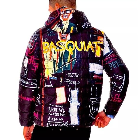 Jean-Michel Basquiat x Members only Alchemy Puffy Jacket Mens Sz XXL Hooded Coat - Picture 2 of 16